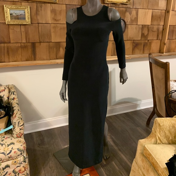 Vintage 90’s Expo Nite cold shoulder maxi dress - Picture 5 of 11